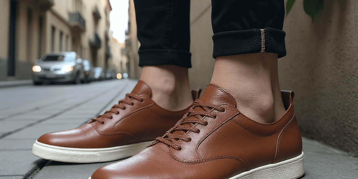 Sapatenis de Couro Masculino: Estilo, Conforto e Versatilidade no Dia a Dia com Meias de bambu.